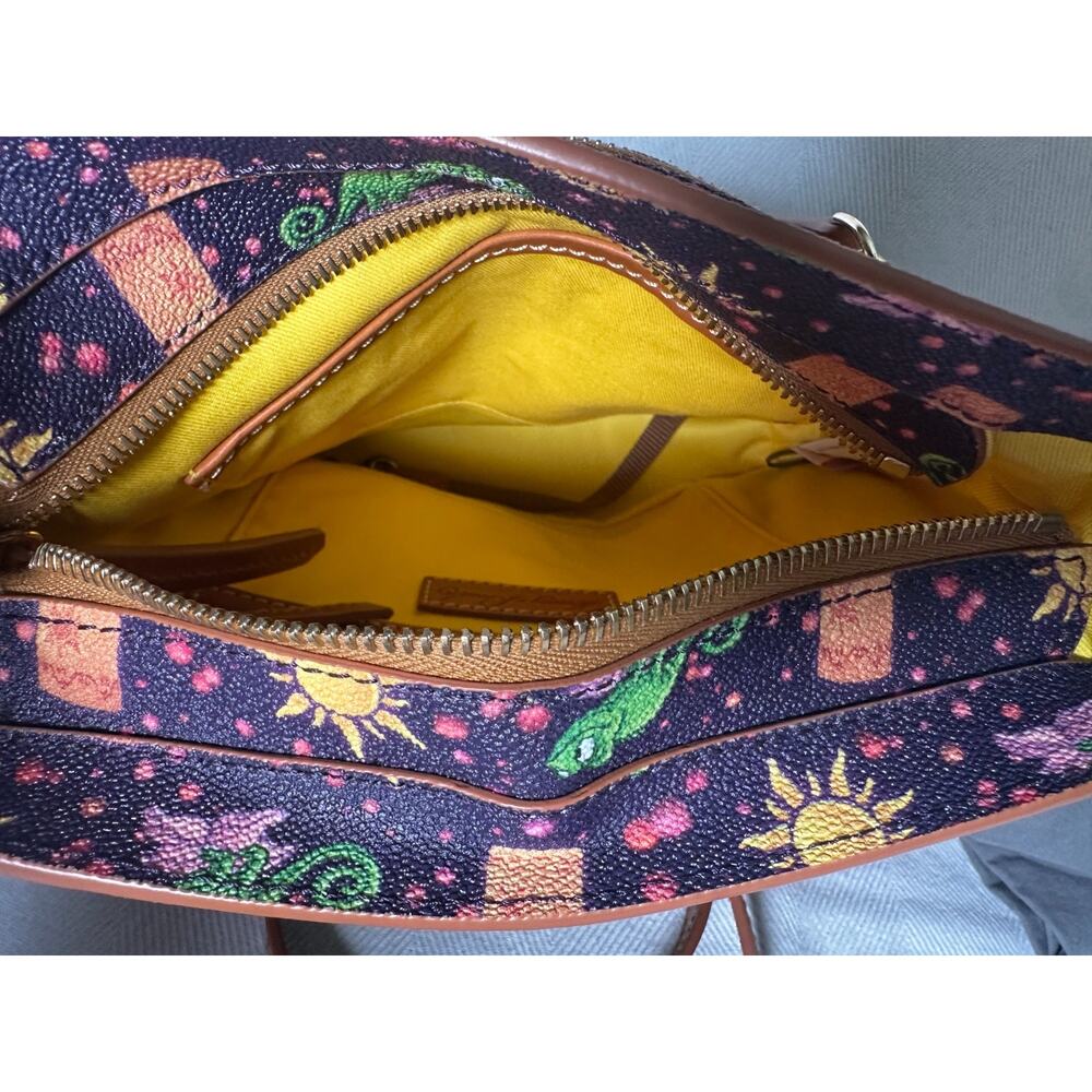 Dooney & Bourke Disney Tangled Rapunzel Pascal Purple Crossbody Purse Bag EUC - Picture 8 of 9
